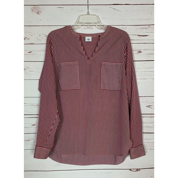 CAbi Tops - Cabi Women's XL Extra Large Franklin Red White Blue Striped Top Blouse #5335